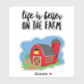 VinylSticker, op maat gesneden boerderij Sticker (Vel)