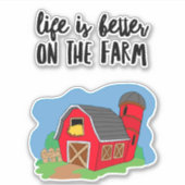 VinylSticker, op maat gesneden boerderij Sticker (Voorkant)