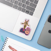Vinylsticker op maat gesneden sticker (Laptop met iPhone)