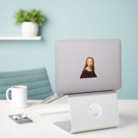 Vinylsticker op maat gesneden sticker (Laptop op bureau)