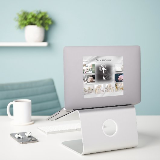 Vinylsticker op maat gesneden sticker (Laptop op bureau)