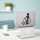 Vinylsticker op maat gesneden sticker (Laptop op bureau)