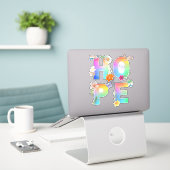 Vinylsticker op maat gesneden sticker (Laptop op bureau)