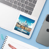 Vinylsticker op maat gesneden sticker (Laptop met iPhone)