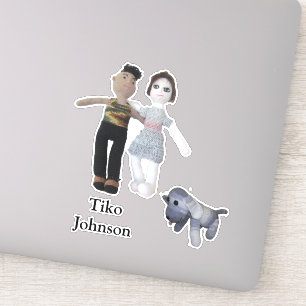 Vinylsticker - Paar en hond Sticker