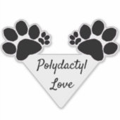 VinylSticker - Polydactylliefde Sticker (Voorkant)