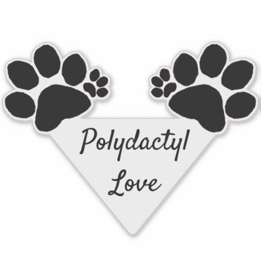 VinylSticker - Polydactylliefde Sticker (Voorkant)