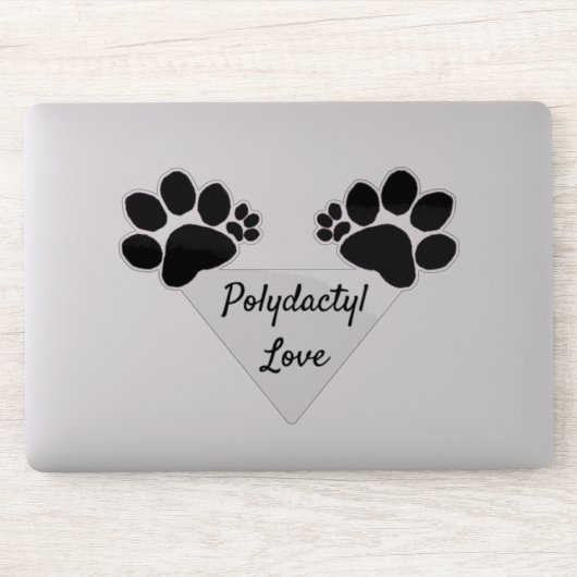 VinylSticker - Polydactylliefde Sticker (Computer)