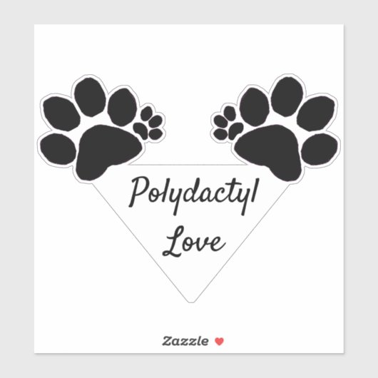 VinylSticker - Polydactylliefde Sticker (Vel)