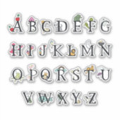 VINYLSTICKER VAN KINDEREN : ALPHABET CHART STICKER (Voorkant)