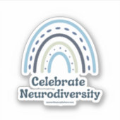 Vinylsticker vieren met neurodiversiteit sticker (Voorkant)