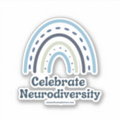 Vinylsticker vieren met neurodiversiteit sticker (Voorkant)