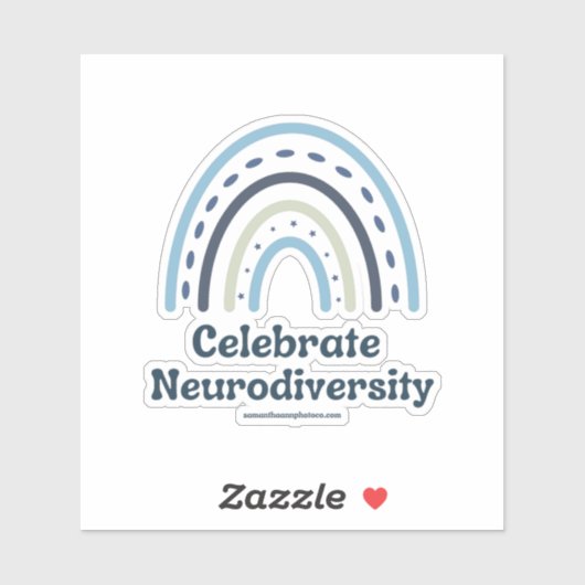 Vinylsticker vieren met neurodiversiteit sticker (Vel)