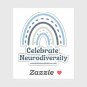 Vinylsticker vieren met neurodiversiteit sticker (Vel)