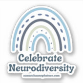 Vinylsticker vieren met neurodiversiteit sticker (Voorkant)
