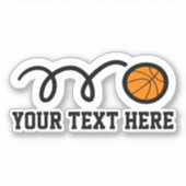 vinylstickers met aangepast basketbalteam sticker (Voorkant)