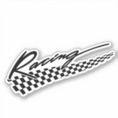 VinylStickers met racevlag Sticker (Voorkant)