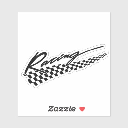 VinylStickers met racevlag Sticker (Vel)
