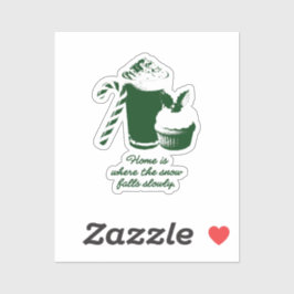 Vinylstickers met winterillustratie sticker