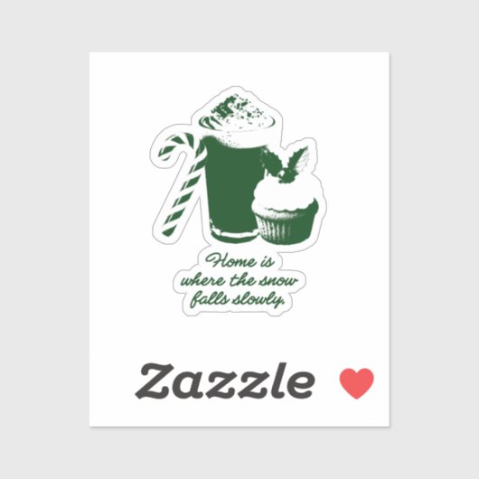 Vinylstickers met winterillustratie sticker (Vel)