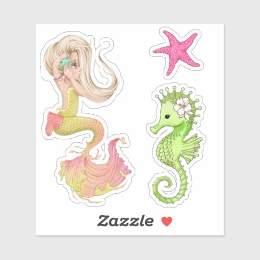 VinylStickers met Zeemeermin Sticker (Vel)