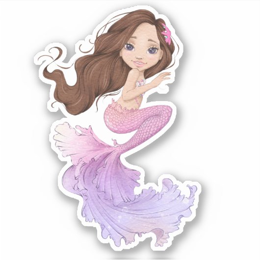 VinylStickers met Zeemeermin Sticker (Voorkant)