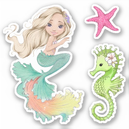 VinylStickers met Zeemeermin Sticker (Voorkant)