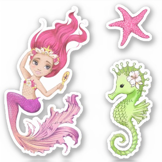 VinylStickers met Zeemeermin Sticker (Voorkant)