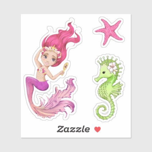 VinylStickers met Zeemeermin Sticker (Vel)