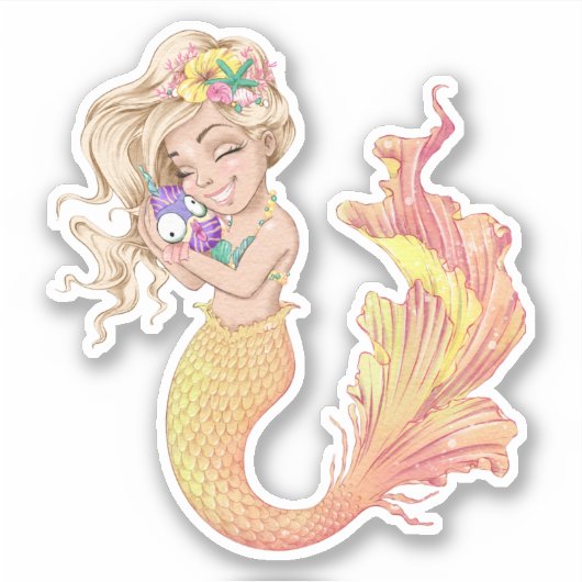 VinylStickers met Zeemeermin Sticker (Voorkant)