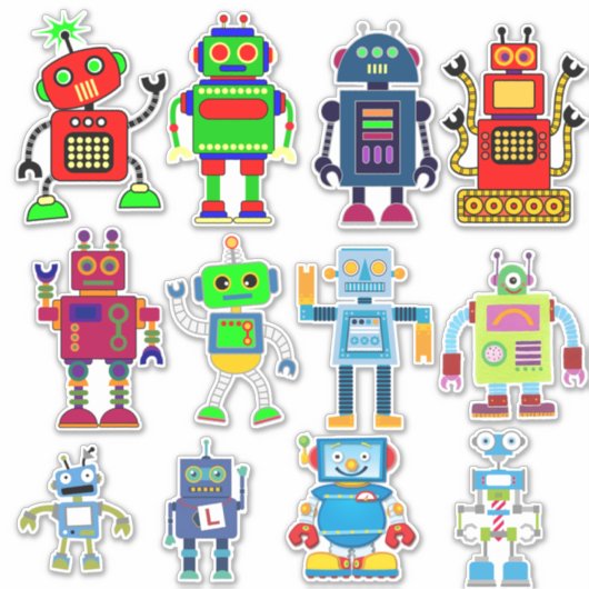 Vinylstickers snijden - Robots Sticker (Voorkant)