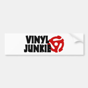 Vinylverslaafde Bumpersticker