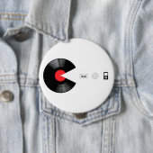 VINYLVILLAIN DIE ALLES EET RONDE BUTTON 4,0 CM (In situ)