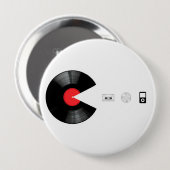 VINYLVILLAIN DIE ALLES EET RONDE BUTTON 4,0 CM (Voorkant /achterkant)