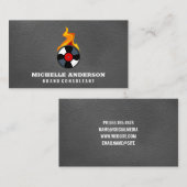 Vinylvlam opnemen | Achtergrond leder Visitekaartje (Voorkant / Achterkant)