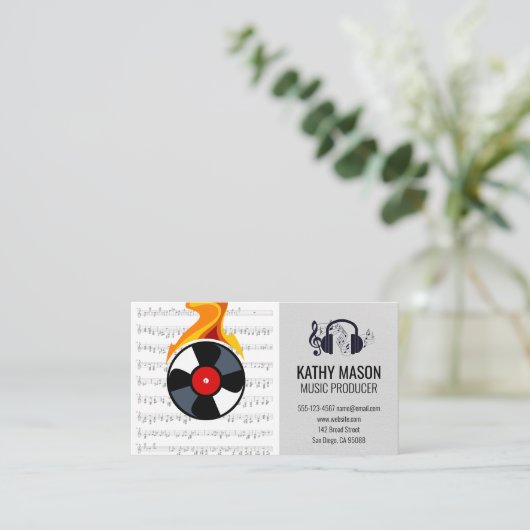 Vinylvlam opnemen visitekaartje (Staand voorkant)