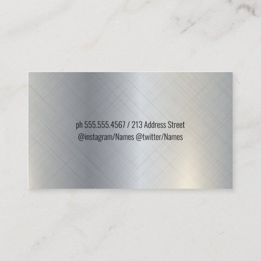 Vinylvlam opnemen visitekaartje (Achterkant)