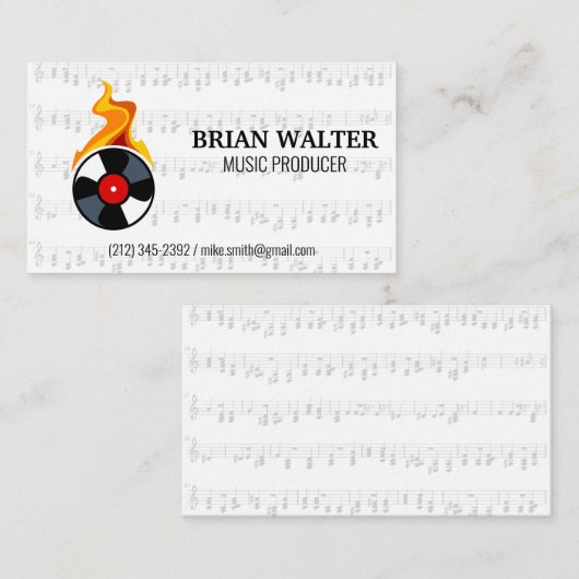 Vinylvlam opnemen visitekaartje (Voorkant / Achterkant)