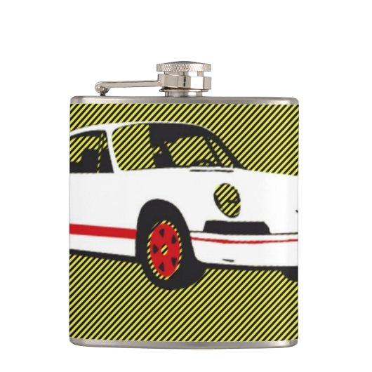 Vinylwaterkolf 911turbo door hoogsaltier heupfles (Voorkant)