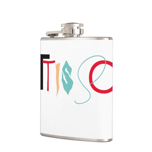 Vinylwikkel, 6 oz. heupfles (Links)