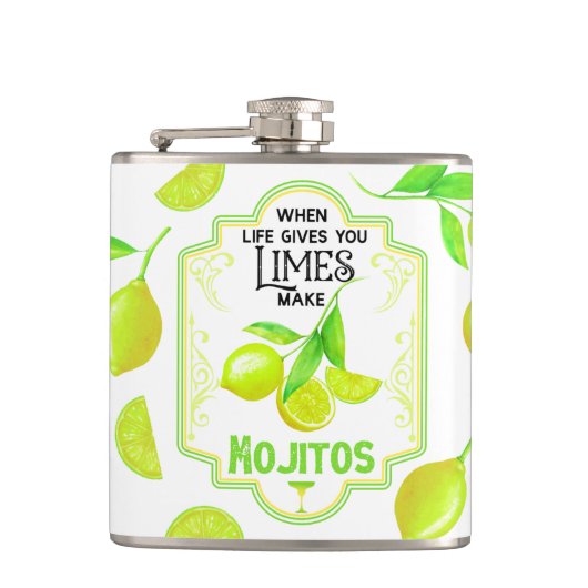 Vinylwikkel, 6 oz. Kolf Heupfles (Voorkant)