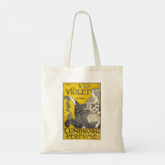 VIO-PAARSE PARFUM LABEL TOTE BAG