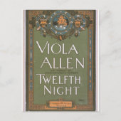 Viola Allen,  theater "12 zestiende nacht" Briefkaart (Voorkant)