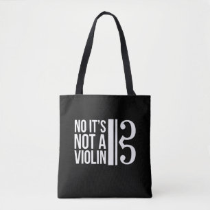 Viola Alto Clef Musician Humor geen Violin Tote Bag