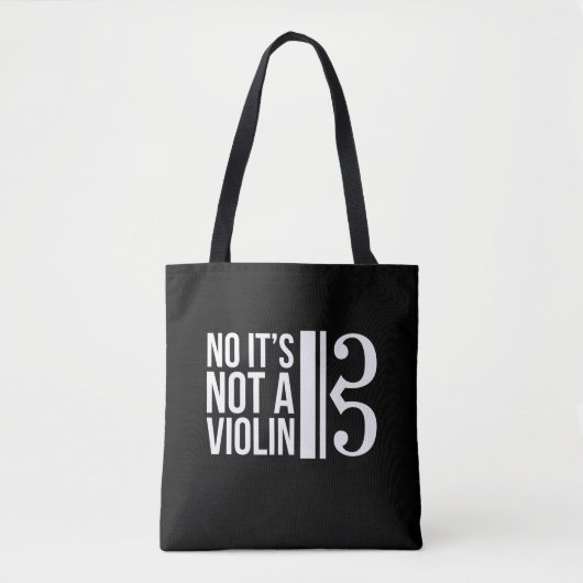 Viola Alto Clef Musician Humor geen Violin Tote Bag (Voorkant)