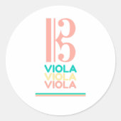 Viola Alto Clef Sticker (Voorkant)