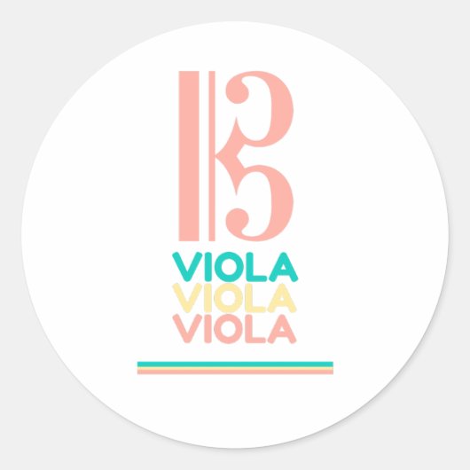 Viola Alto Clef Sticker (Voorkant)