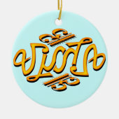 Viola Ambigram Keramisch Ornament (Voorkant)