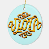 Viola Ambigram Keramisch Ornament (Links)
