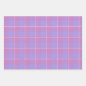 Viola and Dull Lavender Plaid Pink Purple Inpakpapier Vel (Voorkant 2)